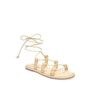NWT SAM EDELMAN Womens Beige Padded Zariah Round Toe Gladiator Sandles 7 M
